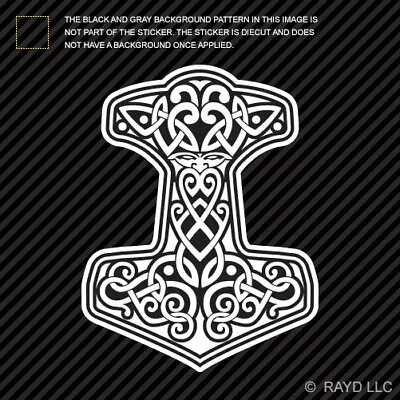 Hammer Of Thor Symbol Sticker Die Cut Vinyl Norse God Thunder Mythology • $4.96