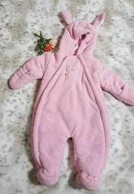 Bebe D'Amour One-Piece Winter Snowsuits Outerwear Sleeper Bunting Pink 3-6 Month • $10.99