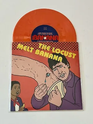 THE LOCUST / MELT BANANA 7  Split Orange Marble Colored Vinyl GSL48 • $55