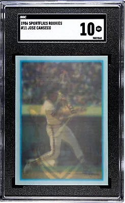 Jose Canseco Oakland A's Rookie 1986 Sportflics Rookies #11 SGC 10 • $16.50