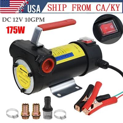 DC 12V 10GPM 175W Electric Diesel Oil & Fuel Transfer Extractor Gas Pump Motor • $30.88