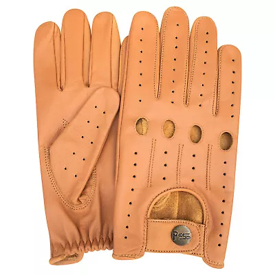 Men's Driving Fashion Real Soft Leather Retro Stylish Design Unlined Gloves 514 • £17.99