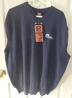 NWT Nike Miami Dolphins On Field Coach's Sweater Vest XXL • $39.98