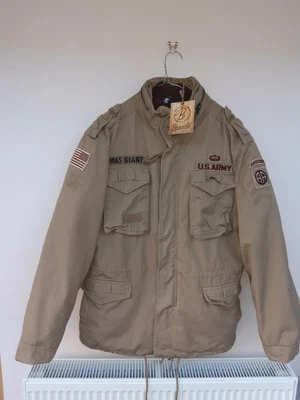 £80 • Buy SURPLUS VINTAGE REGIMENT US ARMY M65 FIELD COAT - 82nd AIRBORNE TAN LARGE+LINER