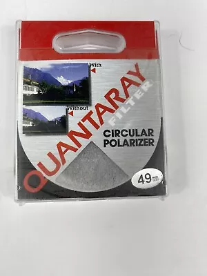 Quantaray 49mm Circular Polarizer Glass Filter Made In Japan • $9.95