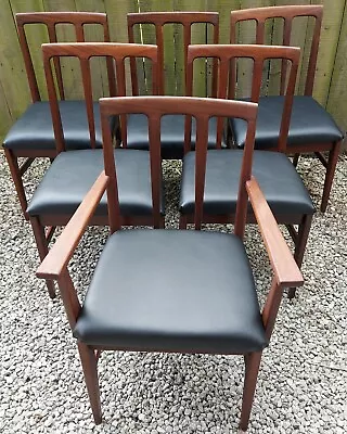 Mid Century Modern 6 Chairs Incl 1 Carver Younger Newly Reupholstered • £599.99