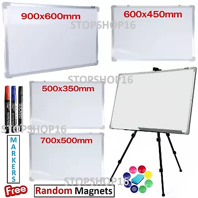 £11.99 • Buy Magnetic Whiteboard Small Large White Board Dry Wipe Home Notice Office School