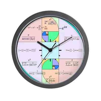 CafePress Golden Ratio Math Clock Unique Decorative 10  Wall Clock (790584763) • $29.99