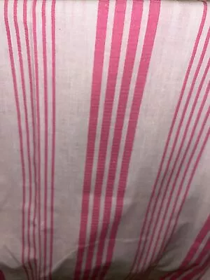 Bright Pink And Cream Madras Cotton 2 Yards 48  Width • $9.99