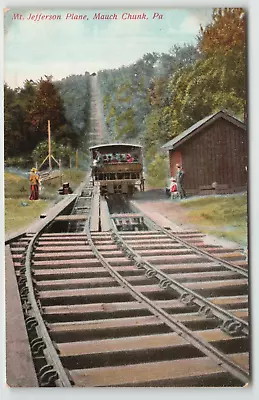 Postcard Vintage Mt. Jefferson Plane Railroad Train In Mauch Chunk PA. • $7.57