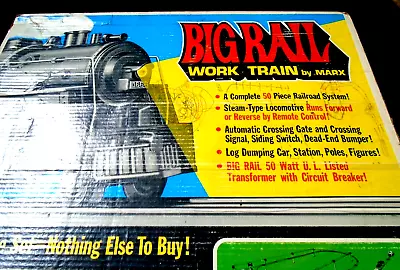 VINTAGE MARX  BIG RAIL WORK TRAIN  COMPLETE Set Original Box O Gauge • $120