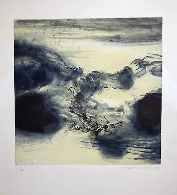 Zao Wou-Ki (1921-2013). Untitled 1973. Aquatint On Vellum Paper. Signed. • $4581.87