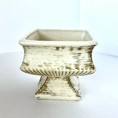 Vintage McCoy Art Pottery Beige & Brown Vase Planter In EXCELLENT CONDITION RARE • $9.99