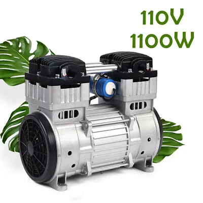 $231.80 • Buy 1100W 7CFM Oilless Vacuum Pump Industrial Air Compressor Piston Pump W/ Silencer