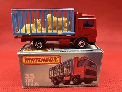 Vintage Original Matchbox Superfast 35 - Zoo Truck — Boxed. • £25