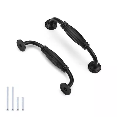 Vintage Black Cabinet Handles Dresser Drawer Pulls Furniture Handles 96mm/128mm • $26.39