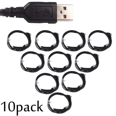 LOT10 9ft Metrologic Black Coiled MS9540 MS7120 MS3780 USB Barcode Scanner Cable • $72.99