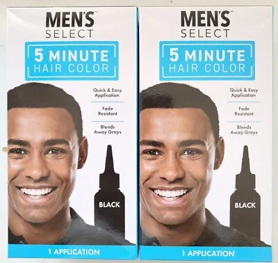 2 Packs Black Hair Color Men's Select For Men Permanent Hair Dye In 5 Minutes • $10.49