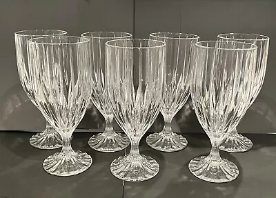 Set Of 7 Vintage Mikasa Park Lane Crystal Ice Tea Goblets • $100