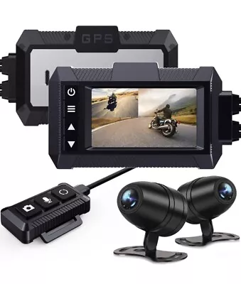 ZOMFOM Motorcycle Dash Cam Waterproof Camera 3'' LCD FHD 1080P Wide Angle • $139.99