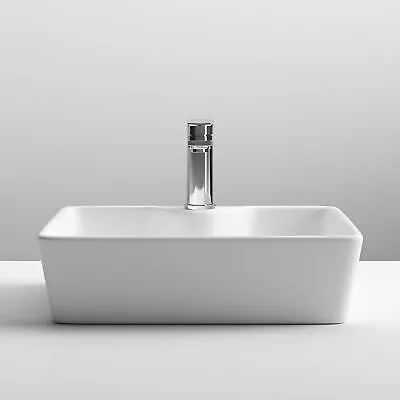 Nuie Vessel Square Sit-On Countertop Basin 485mm Wide - 1 Tap Hole • £103.95