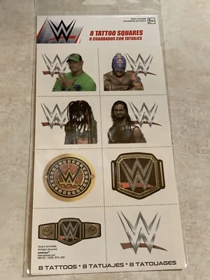 £8.73 • Buy WWE Smash World Wrestling Pro Wrestler Birthday Party Favor Temporary Tattoos