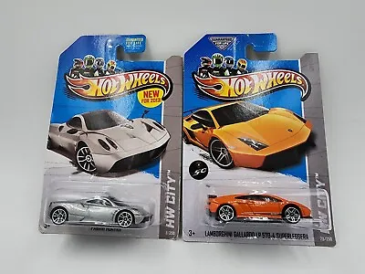 Lot Of 2 2013 Hot Wheels HW City Pagani Huayra & Lamborghini Gallardo LP 570-4 M • $13.99