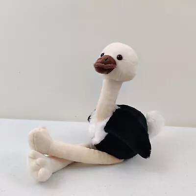 KELLYTOY Sugar Loaf Safari Pals Ostrich Black White Cream Stuffed Animal Plush  • $12