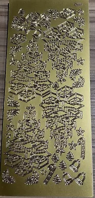 £0.99 • Buy Christmas Peel Offs In Gold