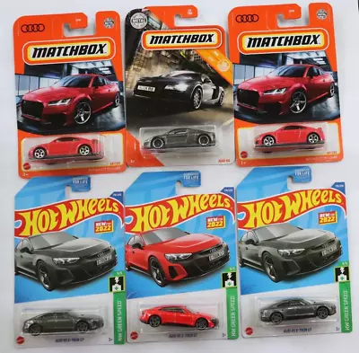 Hot Wheels & Matchbox Audi Lot Of 6 - Audi R8  RS E-TRON GT  TT RS COUPE • $13