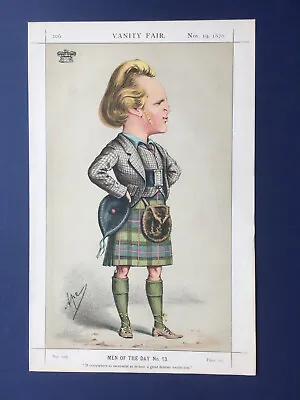 Original 1870 Vanity Fair Print Of Marquis Of Lorn - Queen Victoria's Son-in-Law • $18.94