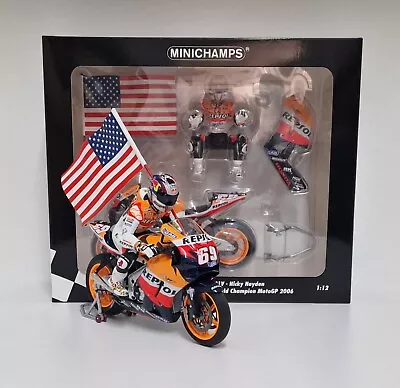 MINICHAMPS 1:12 Model Motogp Die Cast Honda RC211V N.Hayden 2006 Modeling • $279.06