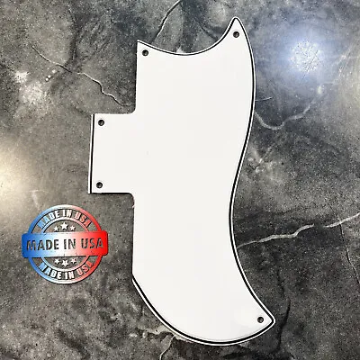 Made In USA Wide Bevel 3 Ply White Pickguard For 2017 To Current Epiphone G400 • $36.99