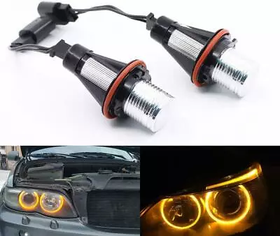 Amber LED Angel Eye Marker Light Bulbs For BMW E39 E60 E63 E64 E53 5 6 7 X3 X5 • $18.99