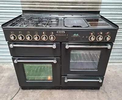 Leisure Rangemaster 110 Dual Fuel Black With Lid - DELIVERY AVAILABLE • £790