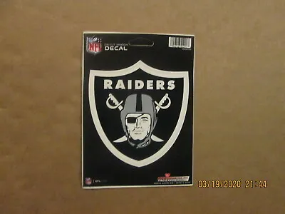 NFL Oakland Raiders Vintage Defunct Team Logo Football Die-Cut Window Decal • $15