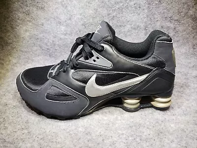 NIKE Shox Heritage 2009 Shoe Men (Sz 8) Black/Silver 386202-001 Running Outdoors • $39.99