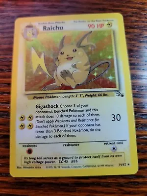 $11.99 • Buy Raichu 14/62 Holo Fossil Pokemon Card TCG WOTC MP