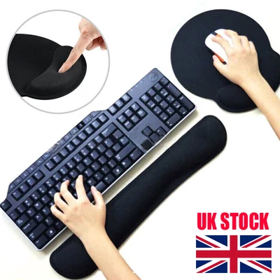 £6.56 • Buy Non-Slip Keyboard Wrist Rest Pad Mouse Gel Mat Support Cushion Memory Foam UK