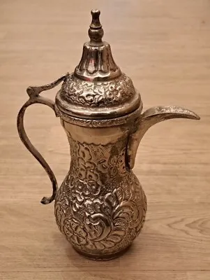 Vintage Silver Tone Arabic Dallah Islamic Middle East Decorative Coffee Tea Pot • $31.11