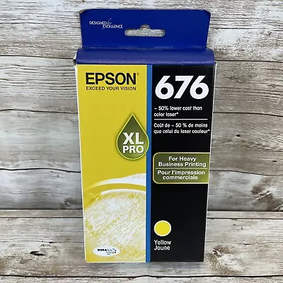 Epson 676 XL Pro Yellow Ink Cartridge Genuine EXP 8/2024 • $17.95