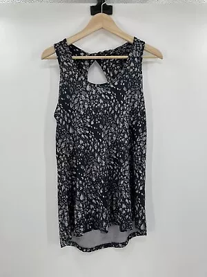 Women’s Marika Black Activewear Tank Top Open Back Size Large • $9.34