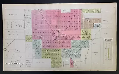 1899 Part Of MUSKEGON HEIGHTS Plat Map Standard Atlas Of County MI • $59