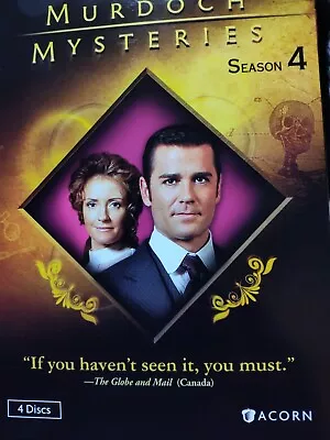 Murdoch Mysteries: Season 4 (DVD 2012 4-Disc Set) - NEW Sealed • $18