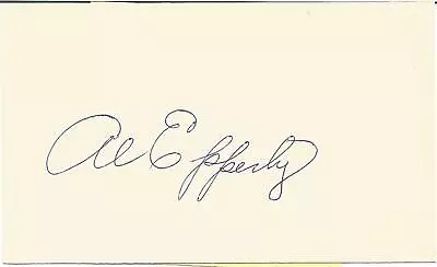 Al Epperly Autographed 3 X 5 Index Card MLB Guaranteed Pass • $3