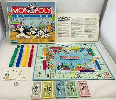 1990 Monopoly Junior Game By Parker Brothers Complete In Good Cond FREE SHIP • $29.69