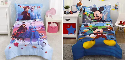 Disney Frozen II Or Junior Mickey 4-Piece Toddler Bedding Set New • $37.99