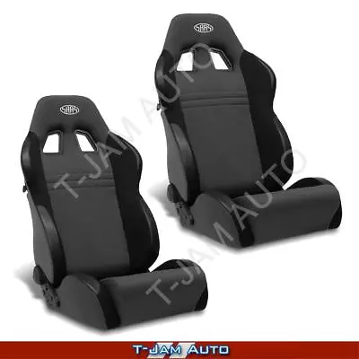 SAAS Vortek Grey / Black Dual Recline X2 (Pair) Sports Race Seat • $602.95