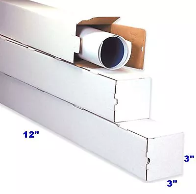 25 Pack 12x3x3 White Corrugated Carton Cardboard Packaging Shipping  Box Boxes • $32.86