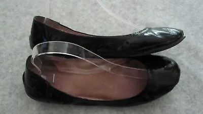 Vince Camuto Shoes Women’s 8.5 Ellen Ballet Flats Black Patent Leather Slip On • $17